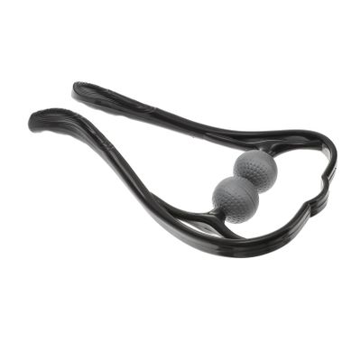 Portable Manual Neck Massager, PP and TPR, Black