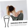 Portable Manual Neck Massager, PP and TPR, Black view 3