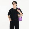 Purple Butterfly Print Pet Shoulder Carrier for Small Dogs and Cats view 3