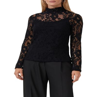 s.Oliver Sheer Lace Shirt in Slim Fit