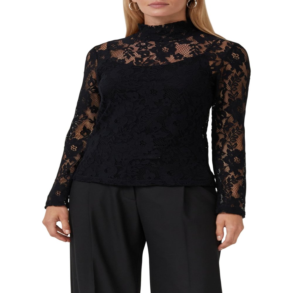 s.Oliver Sheer Lace Shirt in Slim Fit