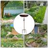 Outdoor Standing Metal Bird Bath and Feeder Bowl, 29.53 x 13.19 Inches view 4
