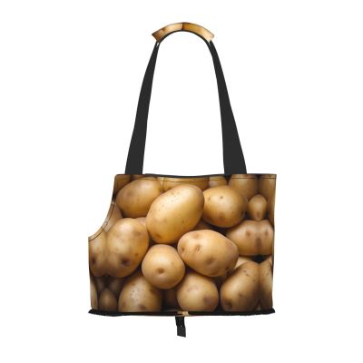 Potato-Print Pet Shoulder Carrier for Small Dogs and Cats