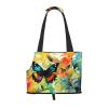 Shoulder Bag for Small Dogs and Cats, Printed Butterfly on Canvas view 1