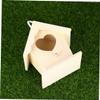 BUGUUYO Hanging Bird Nest House, Creative Decoration for Small Birds and Yellowhammers, Beige Wood view 2