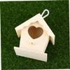 BUGUUYO Hanging Bird Nest House, Creative Decoration for Small Birds and Yellowhammers, Beige Wood view 3