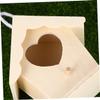 BUGUUYO Hanging Bird Nest House, Creative Decoration for Small Birds and Yellowhammers, Beige Wood view 4