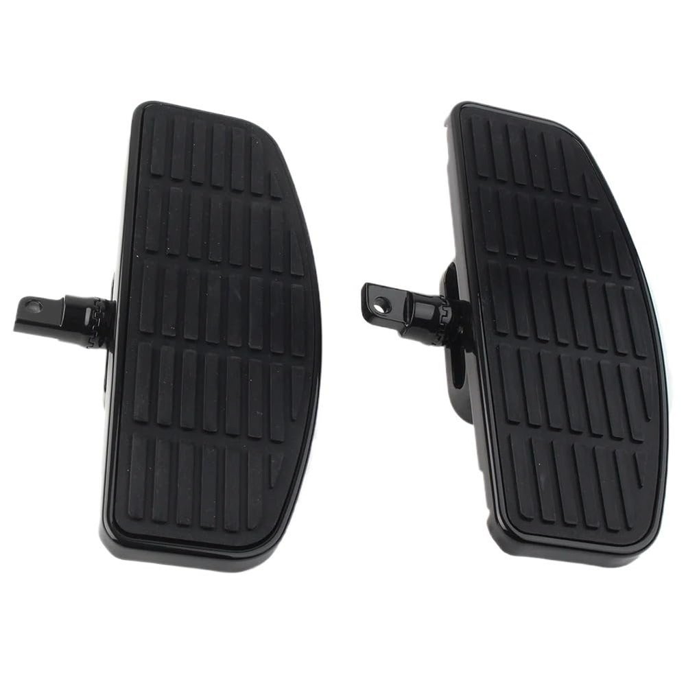 HPTOUY Front/Rear Motorcycle Footboard Inserts for Honda Shadow 750, VT750, VTX1300, VTX1800 and Yamaha XVS 400/600, 1988–2013 (Black)