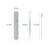 dvnFWKc Earwax Removal Kit, 2-Piece Stainless Steel Set with Storage Pouch, Blue view 2