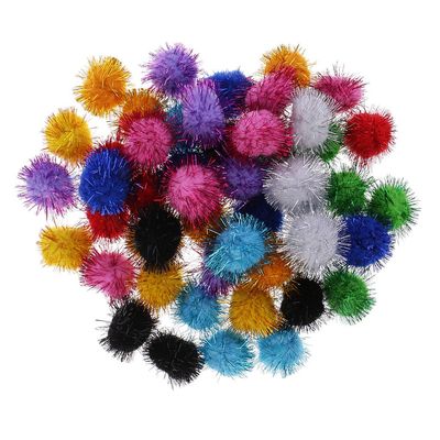 Geardeangloow Glitter Tinsel Balls for Kittens and Cats, Fun Toy, 50 pcs