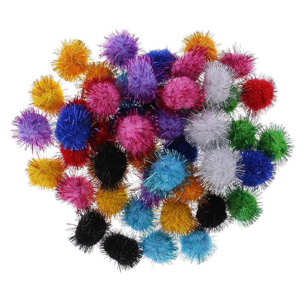 Geardeangloow Glitter Tinsel Balls for Kittens and Cats, Fun Toy, 50 pcs