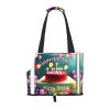 Happy Birthday Snow Pattern Pet Outing Bag - Lightweight Travel Cat Bag, Breathable Shoulder Bag for Small Dogs view 1