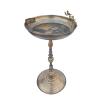 Freestanding Metal Bird Bath with Integrated Feeder view 1
