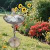 Freestanding Metal Bird Bath with Integrated Feeder view 3