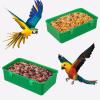 2-Pack Bird Food Bowl, D-Shaped Plastic Feeder view 1