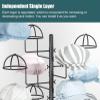 Multi-Tier Rolling Hat Stand for Cowboy Hats and Wigs, White view 4