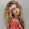 Golden Wavy Clip-In Hair Extensions, 4 Pieces, Heat-Resistant Fiber, Easy Clip Design for Glamour, 12 Pieces view 2