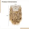 Golden Wavy Clip-In Hair Extensions, 4 Pieces, Heat-Resistant Fiber, Easy Clip Design for Glamour, 12 Pieces view 3