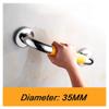 HAVVMK Bathroom Grab Bar, Shower Handle, Chrome Handrail with Concealed Mounting, Yellow, 38 cm view 2