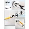 HAVVMK Bathroom Grab Bar, Shower Handle, Chrome Handrail with Concealed Mounting, Yellow, 38 cm view 4