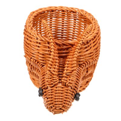 POPETPOP Rabbit Faux-Rattan Storage Basket