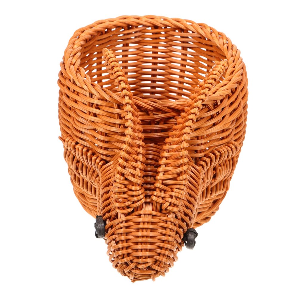 POPETPOP Rabbit Faux-Rattan Storage Basket