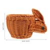 POPETPOP Rabbit Faux-Rattan Storage Basket view 2