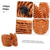 POPETPOP Rabbit Faux-Rattan Storage Basket view 3