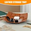Faux Leather Key Tray for Hallway Table view 3