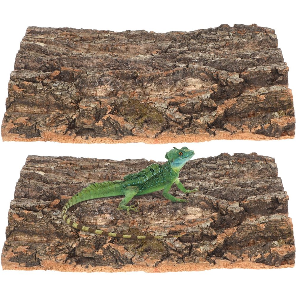 PartyKindom 2-Pack Climbing Bark for Reptiles