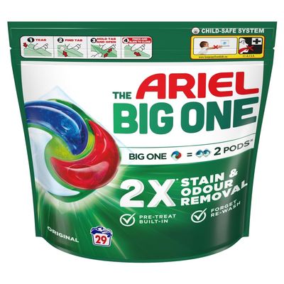Ariel Original The Big One Laundry Pods, 29 Washes