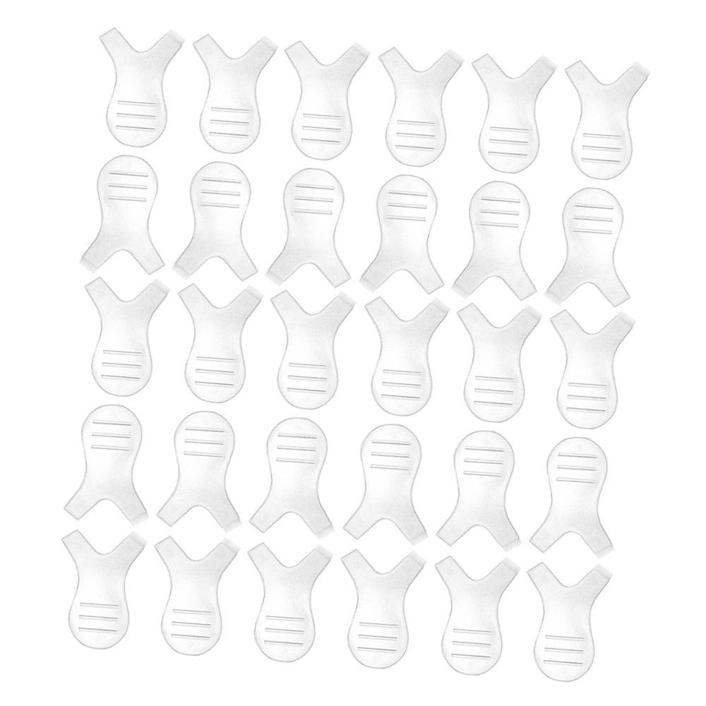 WRITWAA Y-Shaped Eyelash Brushes, 30-Piece Plastic Makeup Tool Set