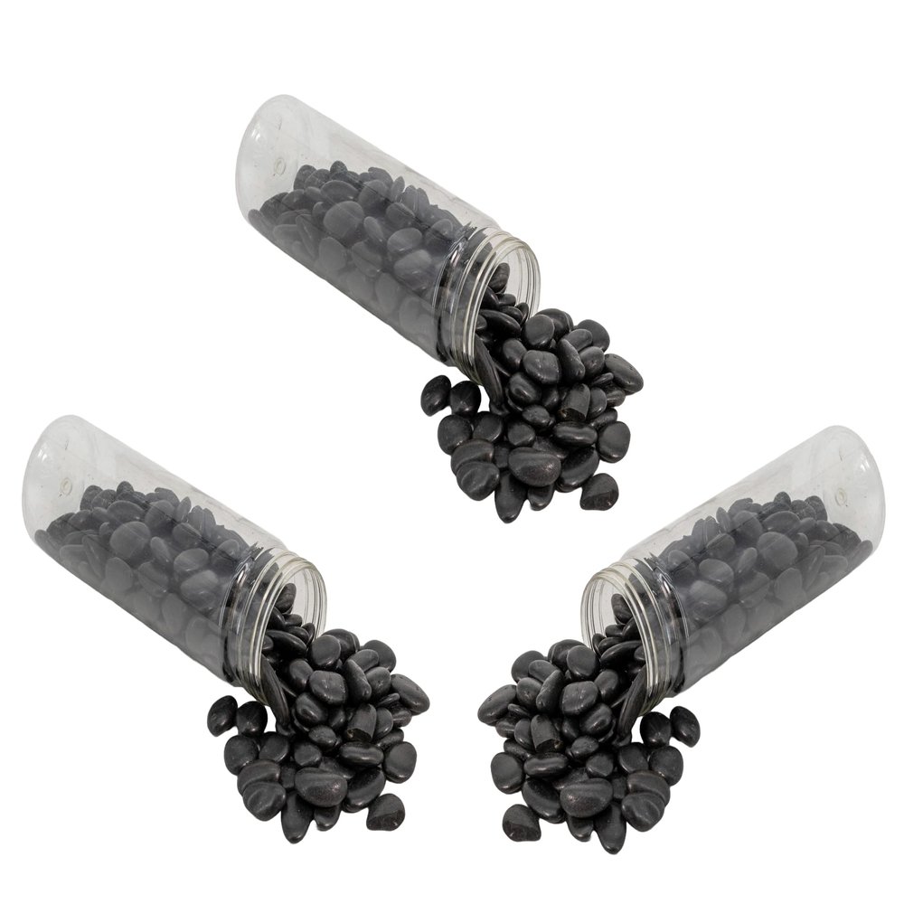 Small Black Decorative Stones 1–2 cm, 1 kg – 3 Pieces