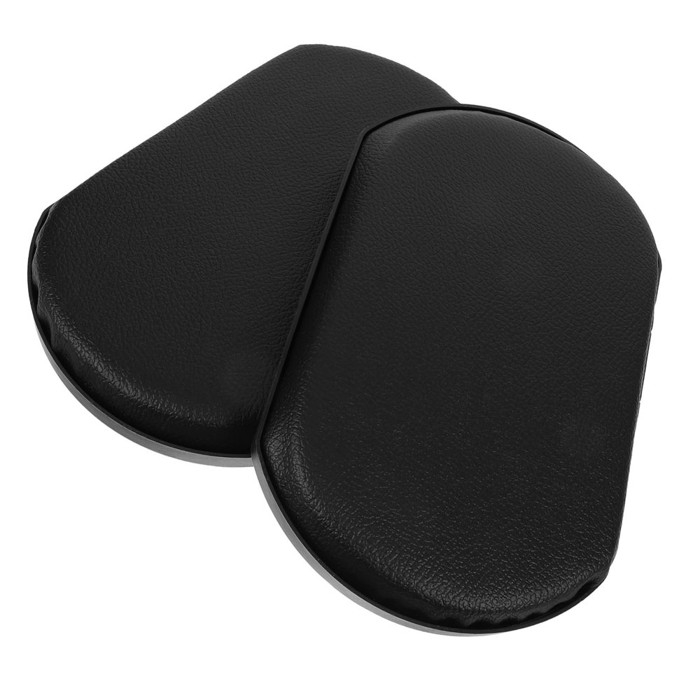 2-Piece Black Leather Wheelchair Leg Supports