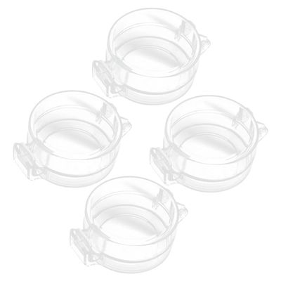 PERSELOSO 4-Pack Childproof Door Handle Locks, ABS Plastic, Adhesive, Tool-Free