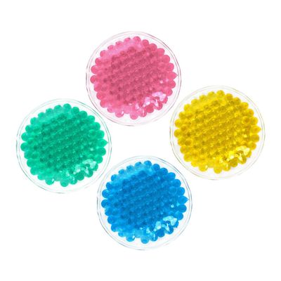 VALICLUD 4 Round Gel Cold Packs for Eyes and Face, Reusable PVC, for Heat and Cold Therapy, 4 Pieces