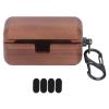 AZ80 Wooden Earbud Case, Walnut Protective Cover with Charging Support view 1