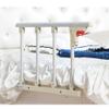 SFNIOKFG Folding Bed Safety Rail with Assist Handle, Aluminum Alloy, White view 1