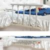 SFNIOKFG Folding Bed Safety Rail with Assist Handle, Aluminum Alloy, White view 2
