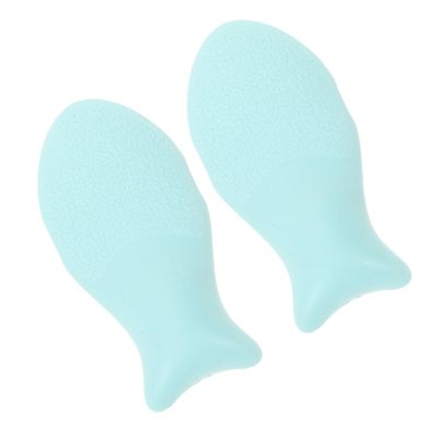 NIYANGLE 2-Piece Makeup Puff for Seamless Application, Small Fish Shape, Skin-Friendly, Reusable, for Powder and Foundation