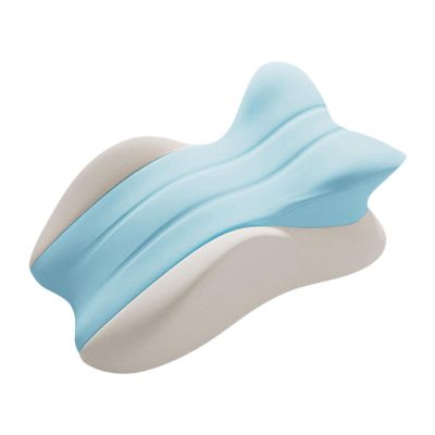 JISADER Bed Wedge Pillow, Headboard Cushion, Multifunctional Face-Down Massage Pillow for Back Sleepers, Blue-Gray