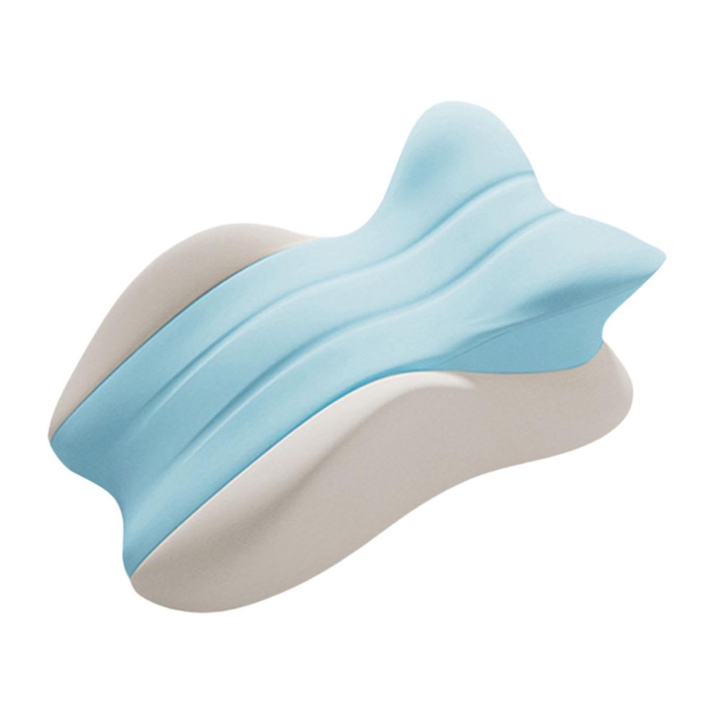 JISADER Bed Wedge Pillow, Headboard Cushion, Multifunctional Face-Down Massage Pillow for Back Sleepers, Blue-Gray