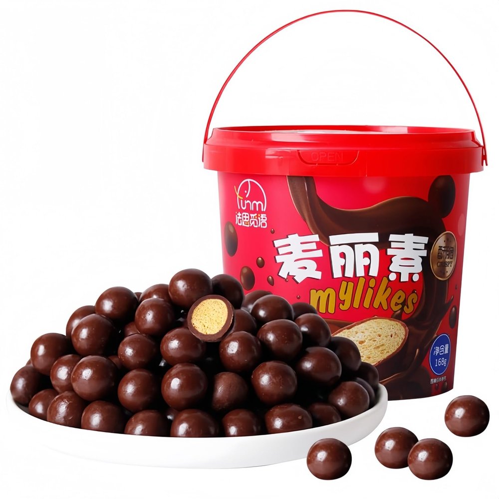 Mckona 168 g Chocolate Balls (Milk/Strawberry/Matcha), Resealable Cup (Original)