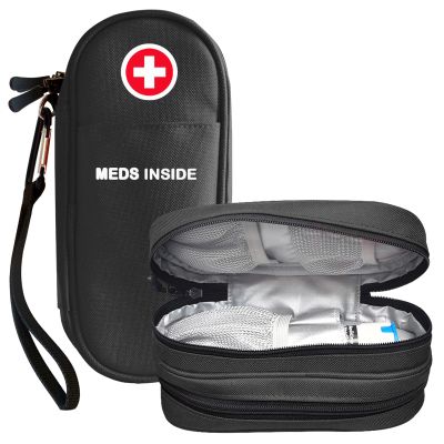 Kyrith EpiPen Medical Bag, Double-Layer Emergency Case