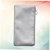 SHERCHPRY Silver PU Leather Cosmetic Bag with Zipper view 3