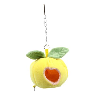 HOMOBABE Fruit-Shaped Hamster Hammock with Mat, Short Plush, 17 cm Chain