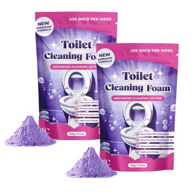 Instant-Action Toilet Cleaning Foam Powder, Limescale Remover (2)