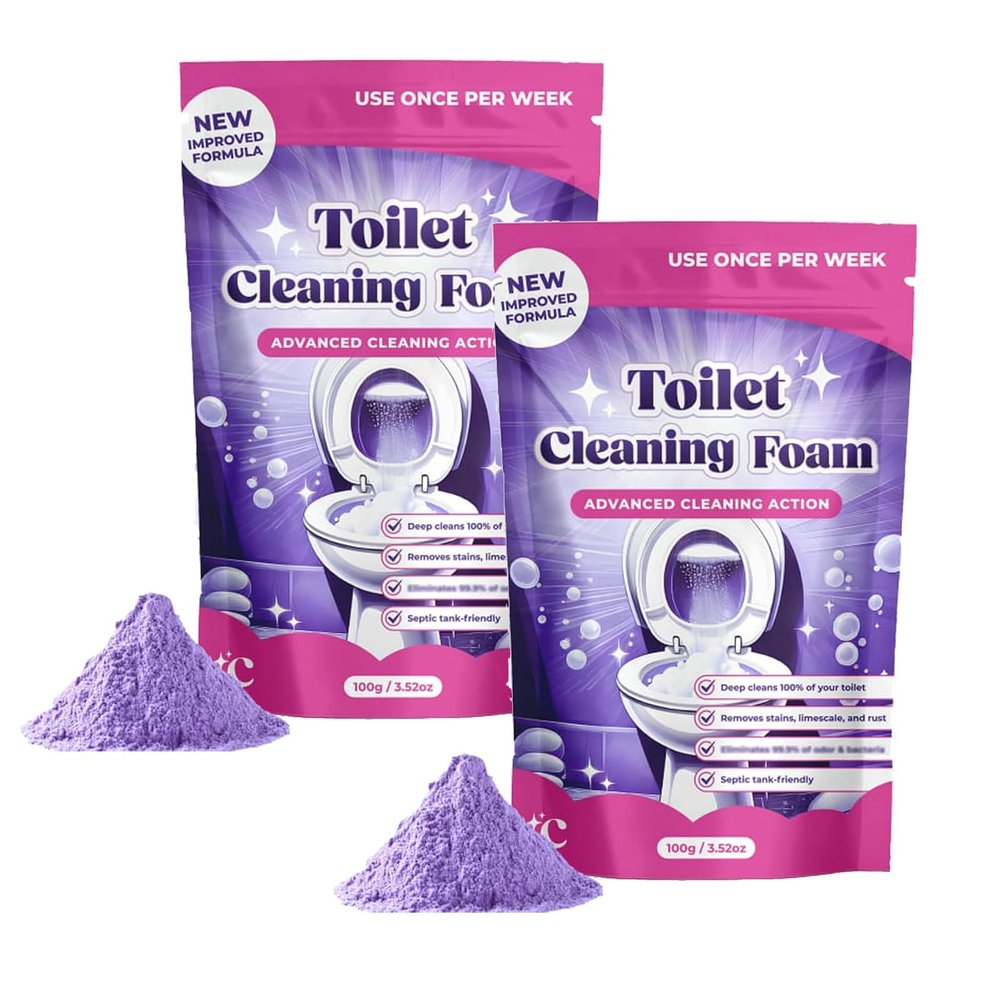 Instant-Action Toilet Cleaning Foam Powder, Limescale Remover (2)