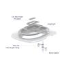 Tyenaza Cat Toilet Training Kit, Universal Reusable Eco-Friendly Cat Toilet Trainer (White Tray, 1 Gray Inner Insert) view 4