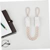 Child-Safe Door Stopper with Rope Handle, 2-Pack, White view 4